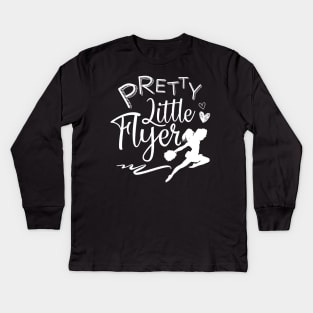 Funny Cheerleader Cheerleading Gift Tee Pretty Little Flyer Kids Long Sleeve T-Shirt